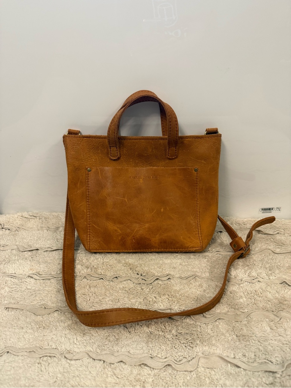 Portland Leather Unicorn Sunset Crossbody Tote Bag 12x9